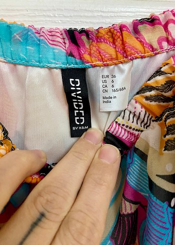 H&M Kadın Çok Renkli Uzun Piliseli Tulum - Görsel 2