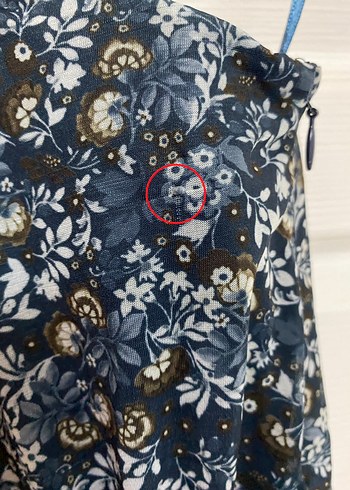 Mango Lacivert Çiçek Desenli Askılı Kadın şort Tulum - Görsel 8