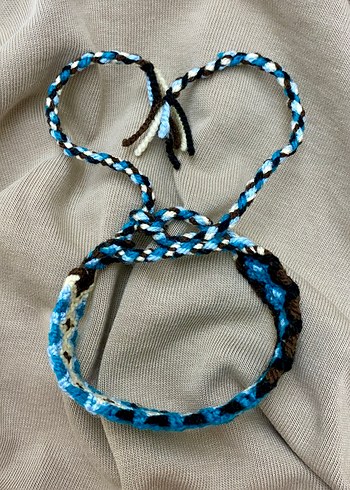 El örgüsü Etnik Mavi Bohem Bileklik - Görsel 2