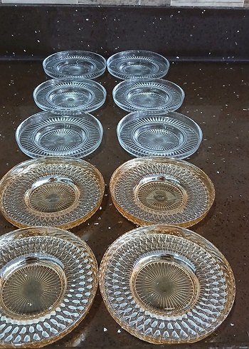 Parlak Beyaz Cam Tabak Seti 10 lu - Görsel 3