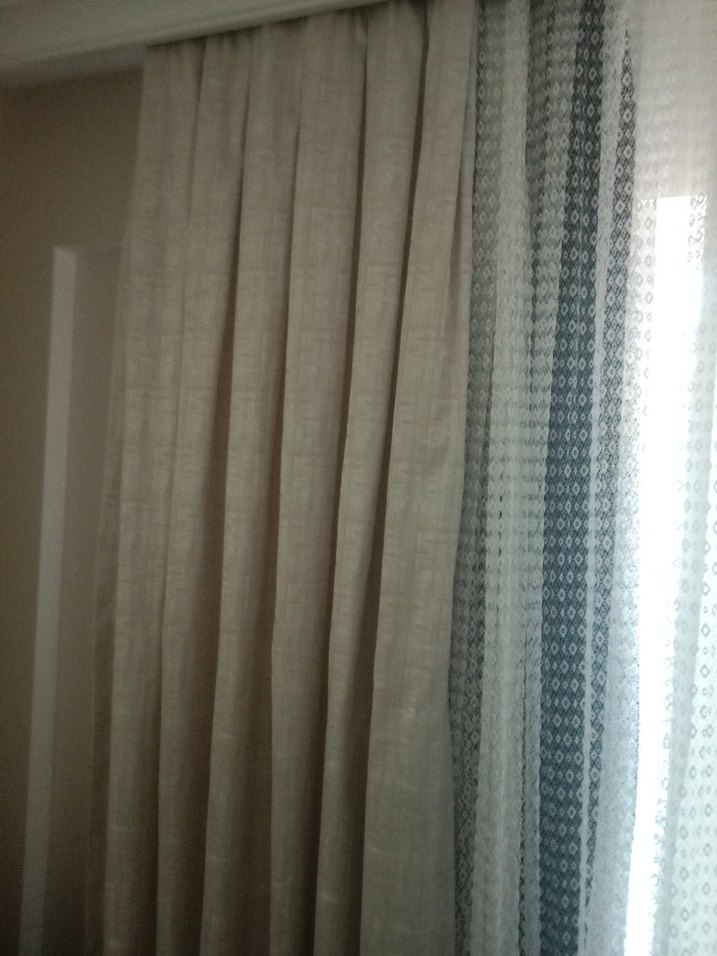 Bej Modern Düz Fon Perde - Görsel 2