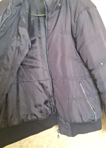 Düğmeli Mavi Kadın Mont S-M için uygundur - Görsel 3