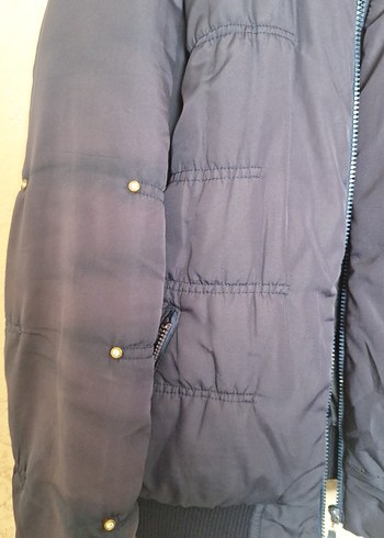 Düğmeli Mavi Kadın Mont S-M için uygundur - Görsel 2