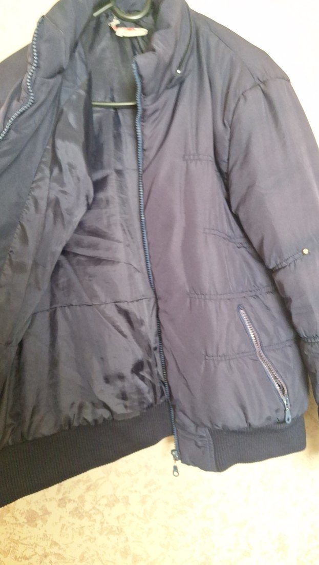 Düğmeli Mavi Kadın Mont S-M için uygundur - Görsel 3