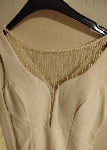 beyaz şık elbise - Görsel 2