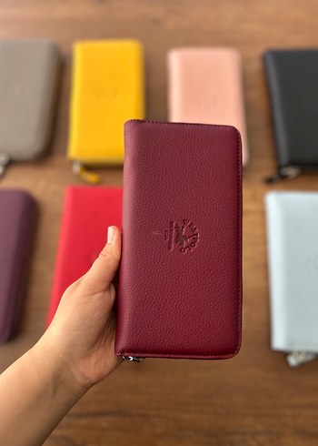 Kadın Deri Bordo Fermuarlı Cüzdan