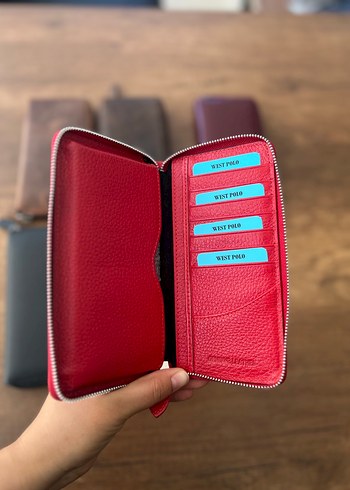 U.S Polo Assn. Kadın Kırmızı Deri Fermuarlı Cüzdan