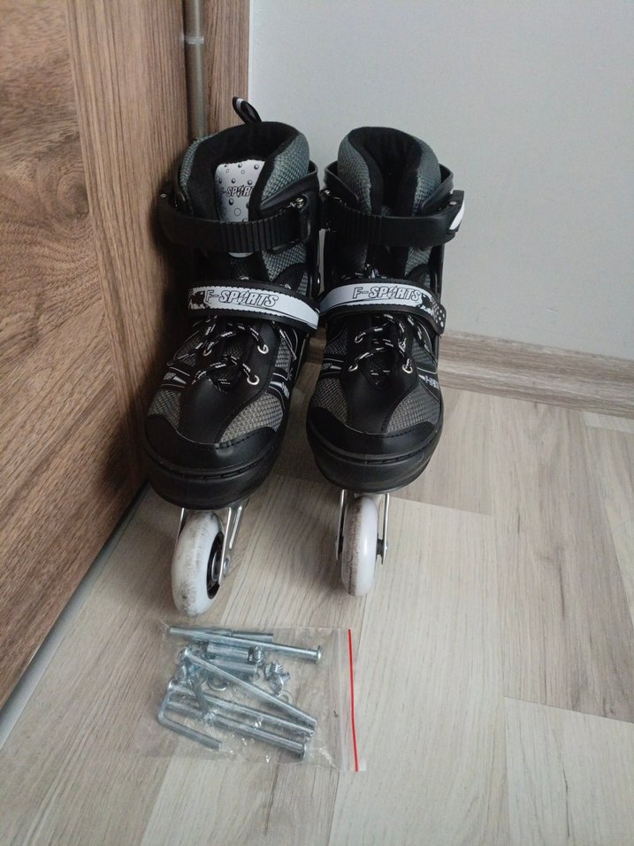 Kadın Erkek Siyah Yılan Desenli Bağcıklı Paten - Görsel 4