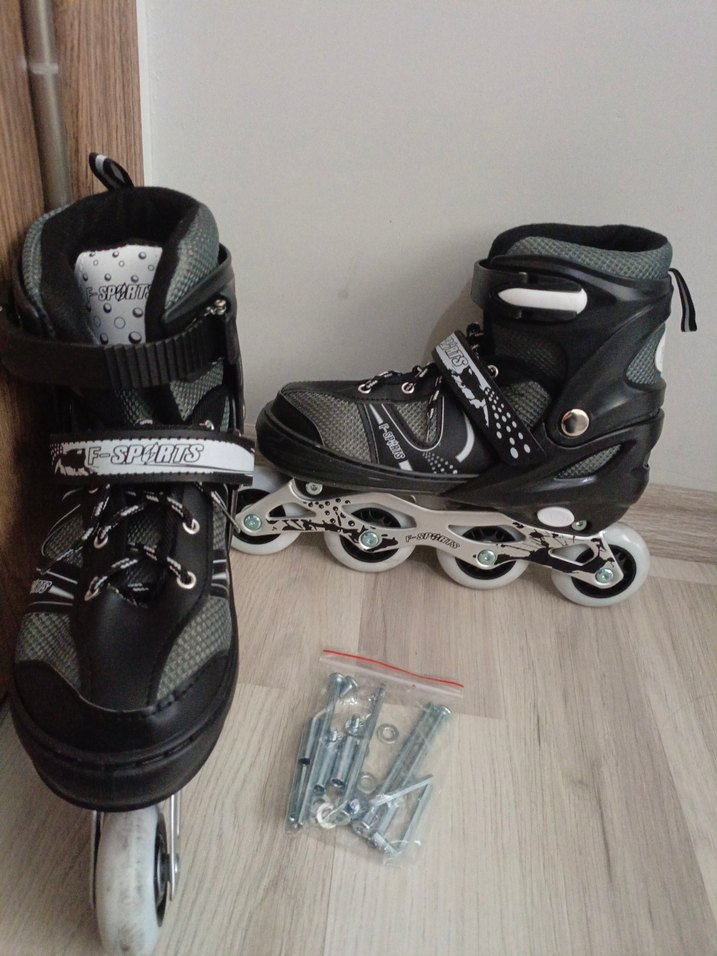 Kadın Erkek Siyah Yılan Desenli Bağcıklı Paten - Görsel 5