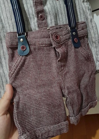 1,5 Yaş Beden Askılı papyonlu Bebek Erkek Takım