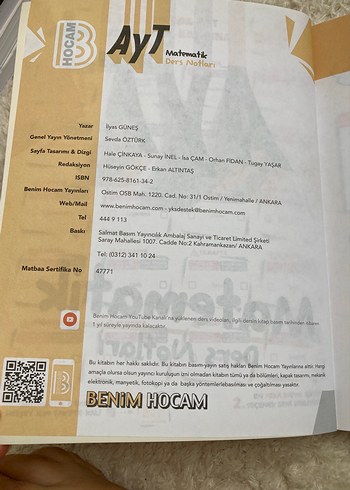 Beden ayy Matematik Ders Notları - benim hocam