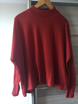 H&m L beden kiremit rengi TRİKO