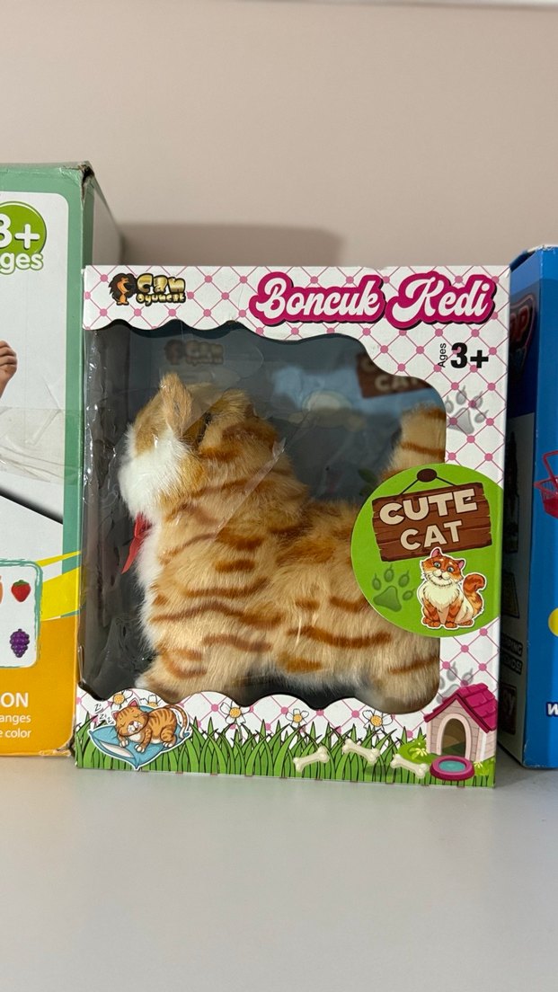Renkli Sevimli Kedi Oyuncak Boncuk Redi - Görsel 2