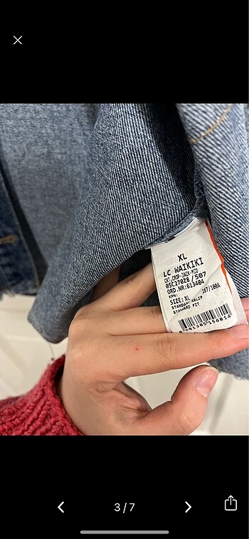xl Beden mavi Renk LCW Kot Çeket