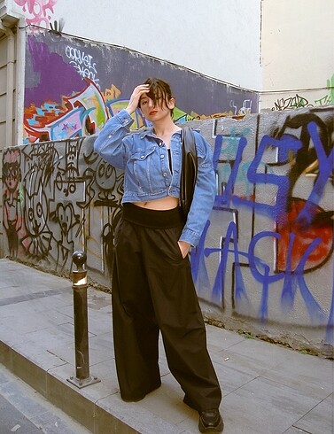 Hm denim kısa kot ceket