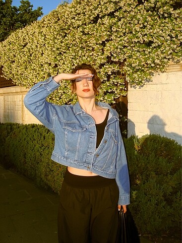 H&M Hm denim kısa kot ceket