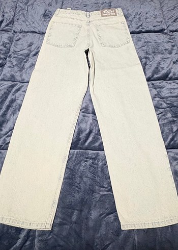 Beyaz Tie-Dye Desenli Regular Fit Erkek Kot Pantolon - Görsel 4