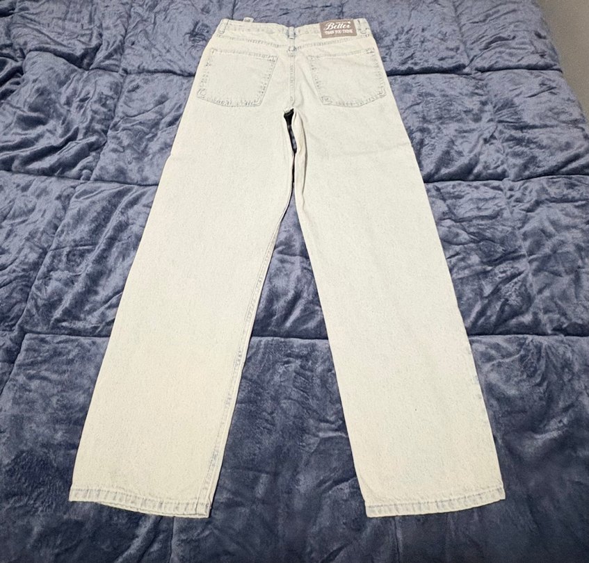 Beyaz Tie-Dye Desenli Regular Fit Erkek Kot Pantolon - Görsel 4