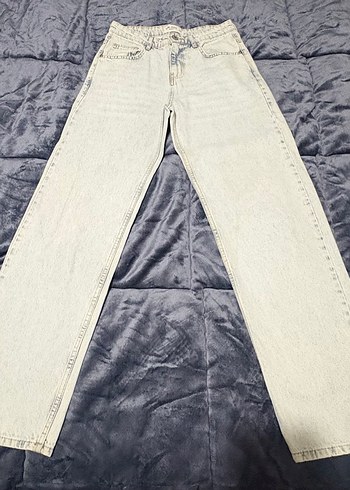 Gri Beyaz Batik Desenli Regular Fit Erkek Kot Pantolon - Görsel 2