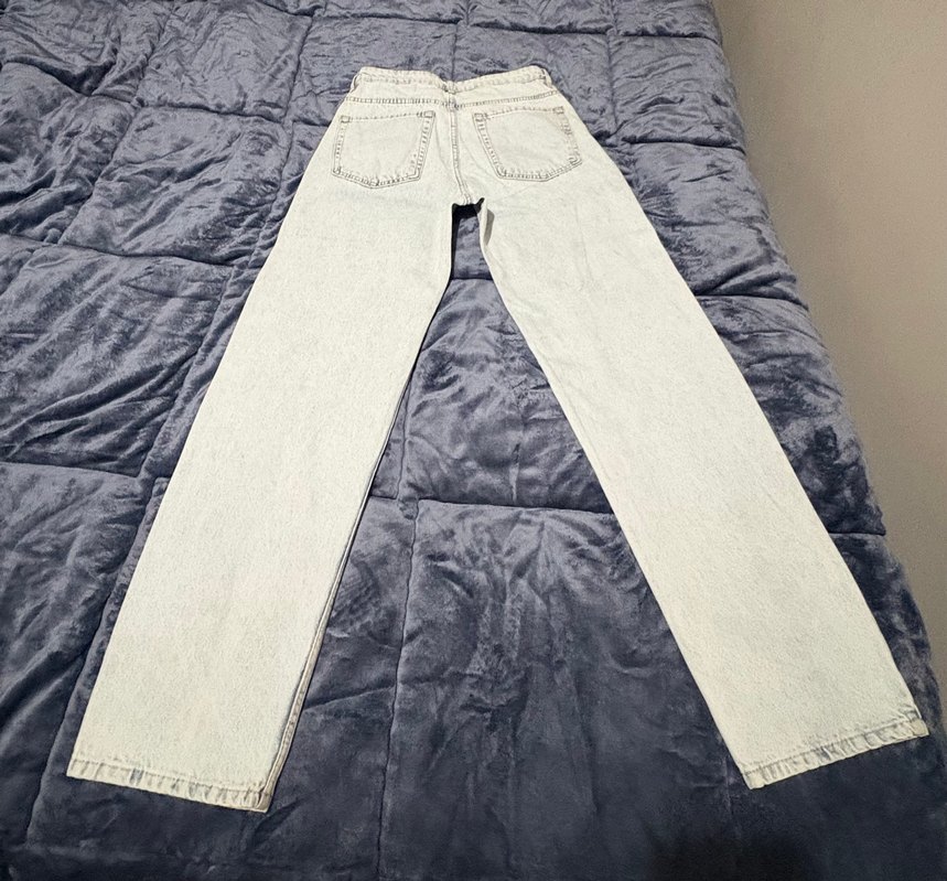 Gri Beyaz Batik Desenli Regular Fit Erkek Kot Pantolon - Görsel 4