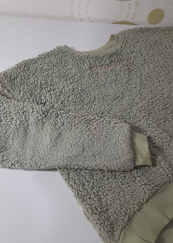 Kız Çocuk Haki pastel yeşil Sweatshirt - Görsel 2