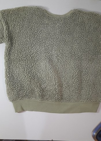 Kız Çocuk Haki pastel yeşil Sweatshirt - Görsel 4