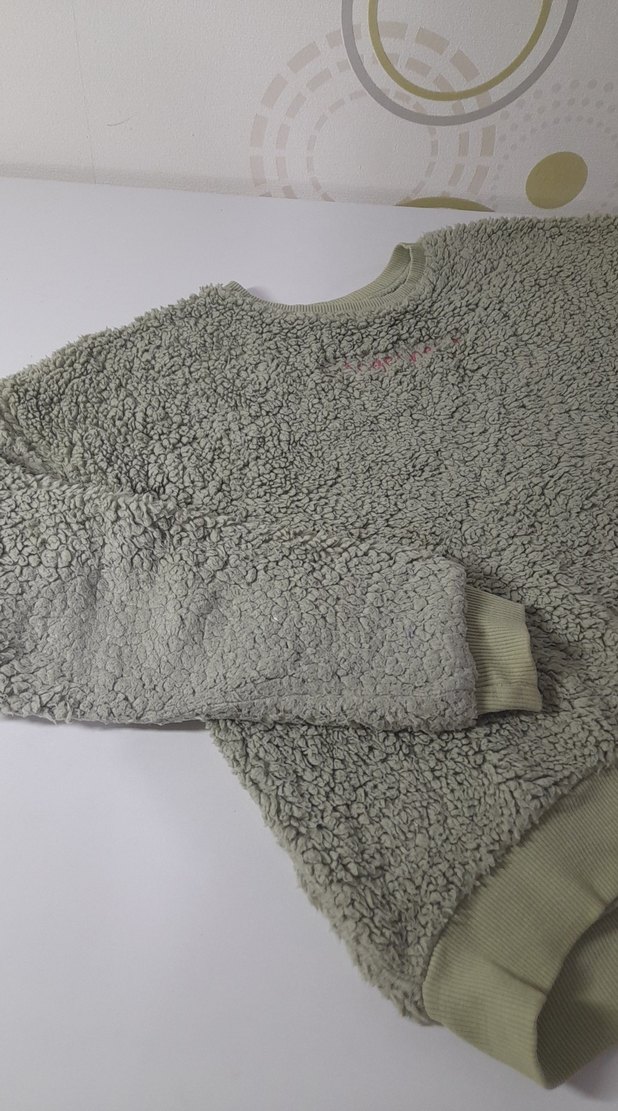 Kız Çocuk Haki pastel yeşil Sweatshirt - Görsel 2