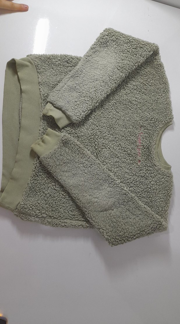 Kız Çocuk Haki pastel yeşil Sweatshirt - Görsel 3