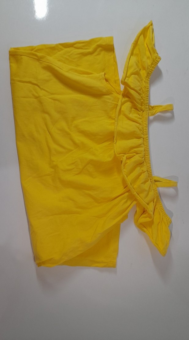 Sarı Kız Çocuk Fırfırlı Bluz - Görsel 2