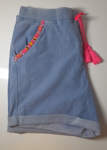 Nakışlı Püsküllü Bohem Kız Şortu - Görsel 3