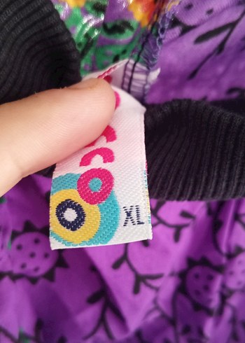 xl Beden mor Renk Bohem Renkli Bağcıklı Uzun Kumaş Pantolon
