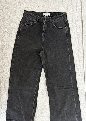 Gri Kadın Denim Midi Pantolon