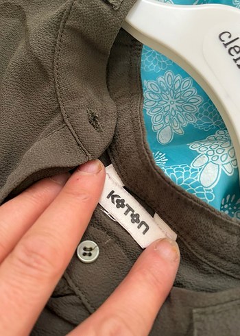 Kadın Bej Uzun Kollu Düğmeli Gömlek - Görsel 2