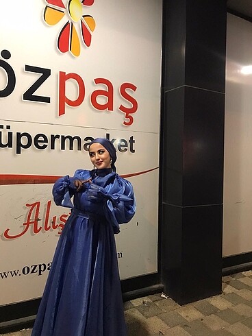 m Beden Sm beden uyumlu şifon tül Abiye elbise