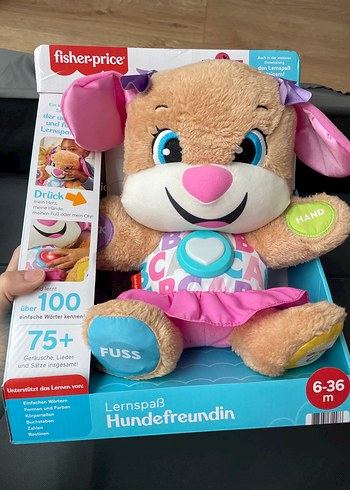 Fisher-Price Eğitici Pembe Köpek Oyuncak /Almanca