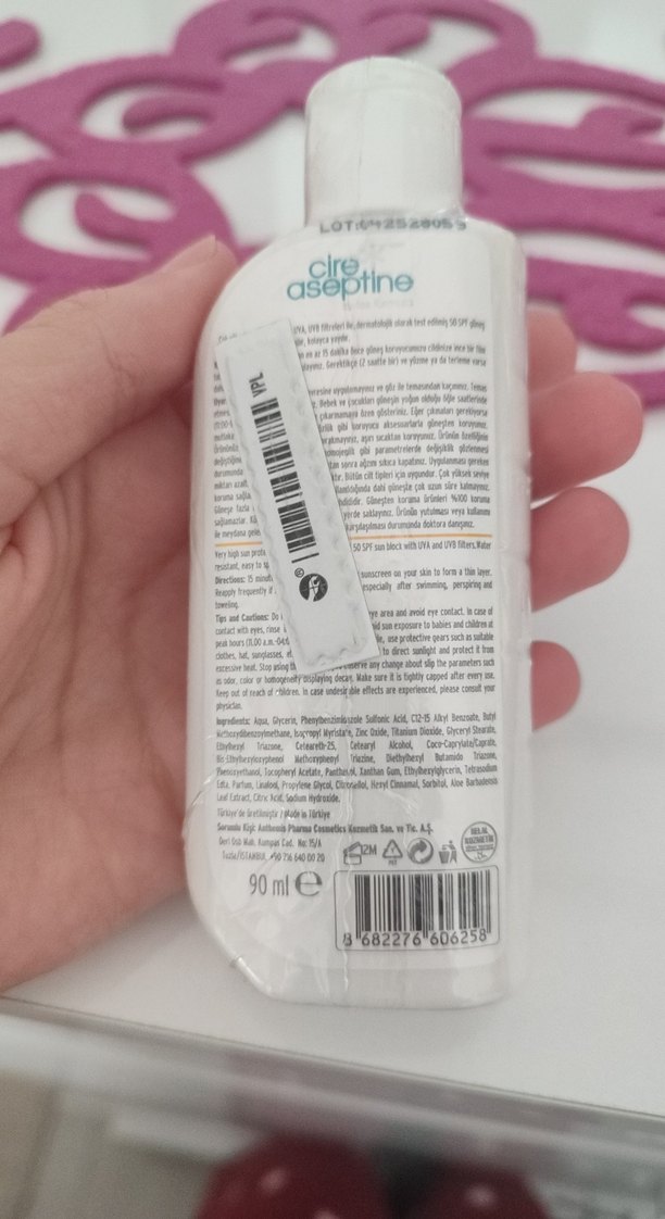 Cire Aseptine Güneş Koruyucu Losyon SPF 50 - Görsel 3