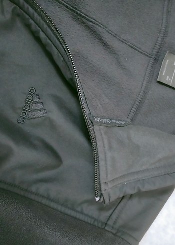 Adidas Siyah Kadın Yarım Boy Fermuarlı Ceket - Görsel 4