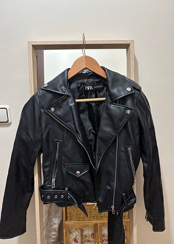 Zara deri ceket - Görsel 2