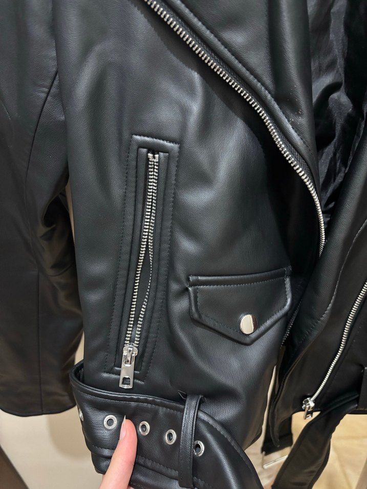 Zara deri ceket - Görsel 4