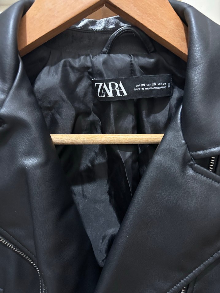 Zara deri ceket - Görsel 3