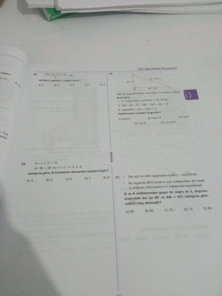 TYT Matematik Denemeleri - 15 Çözümlü Sınav - Görsel 3