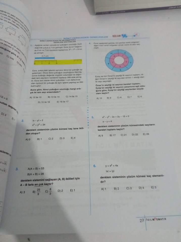 Acil Matematik AYT Soru Bankası - Görsel 3