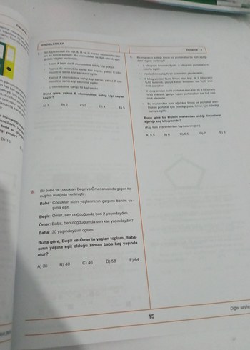 TYT 8x12 Problemler Deneme Kitabı - Görsel 3