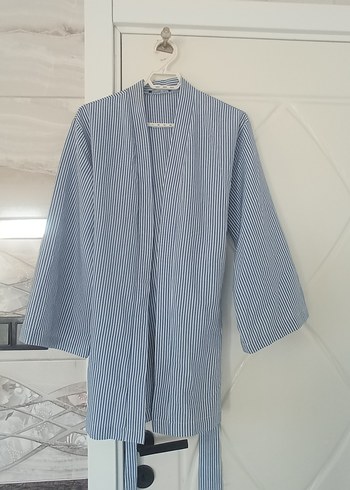 Mavi Çizgili kimono - Görsel 3