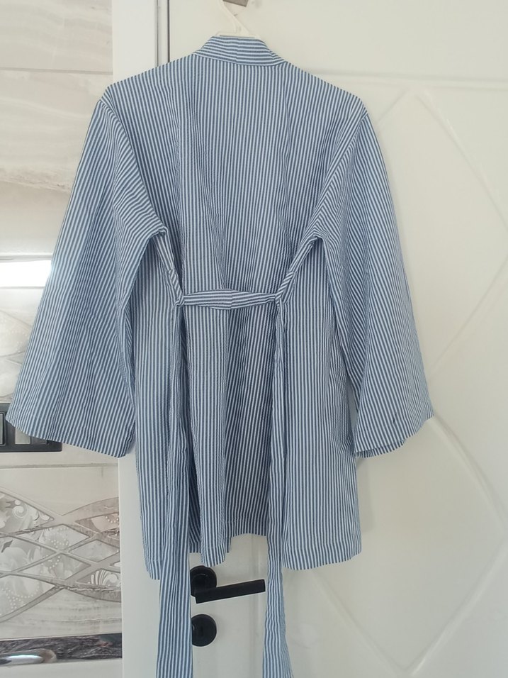 Mavi Çizgili kimono - Görsel 2