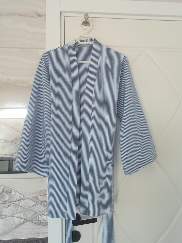 Mavi Çizgili kimono - Görsel 3