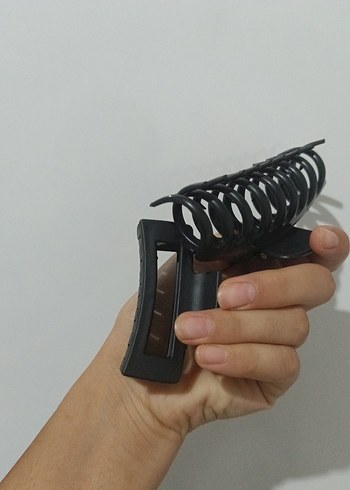 Siyah Minimalist Punk Saç Tokası - Görsel 2