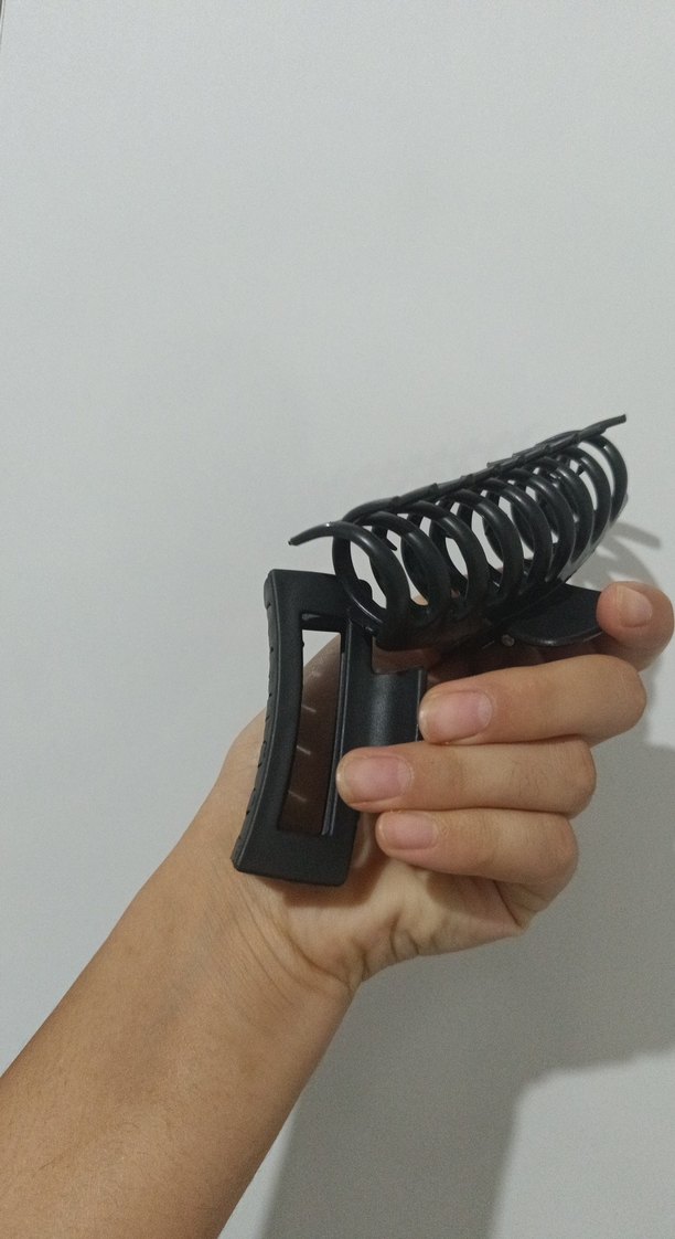 Siyah Minimalist Punk Saç Tokası - Görsel 2