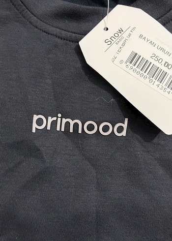 Primood Baskılı Siyah Kadın Tişört - Görsel 3