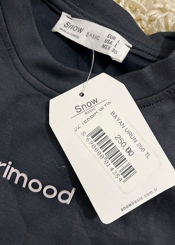 Primood Baskılı Siyah Kadın Tişört - Görsel 2